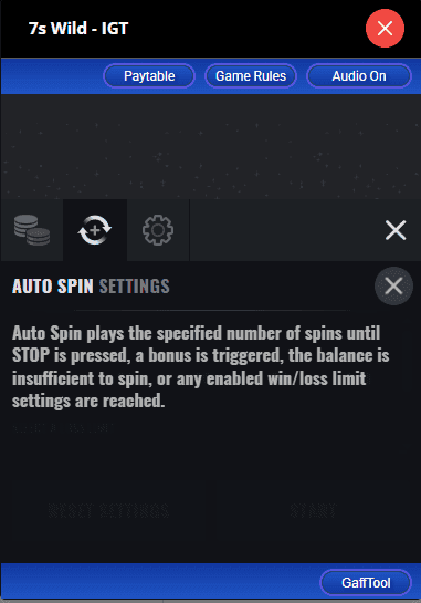 Start spinning the reels 7swild