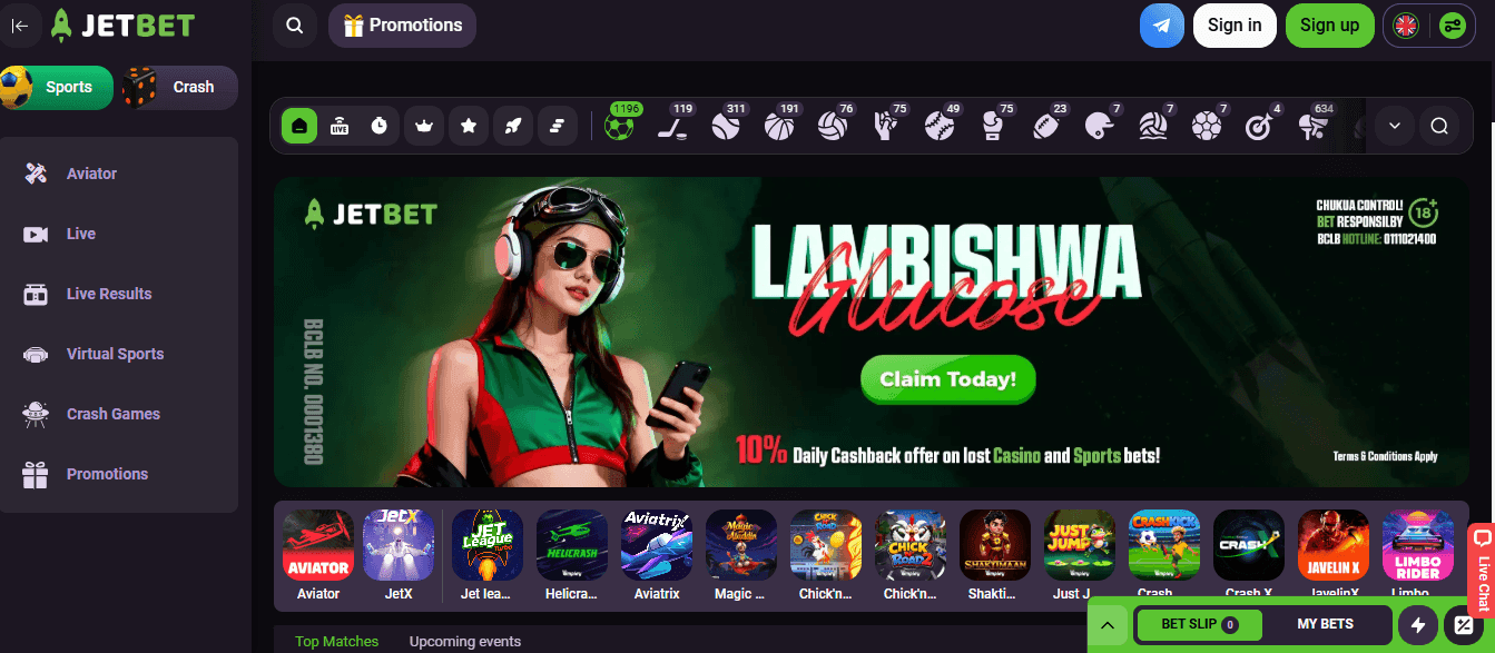 The JetBet registration process took me less than a minute