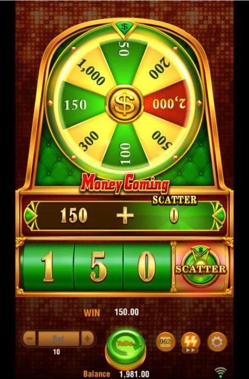 The Lucky Wheel money coming