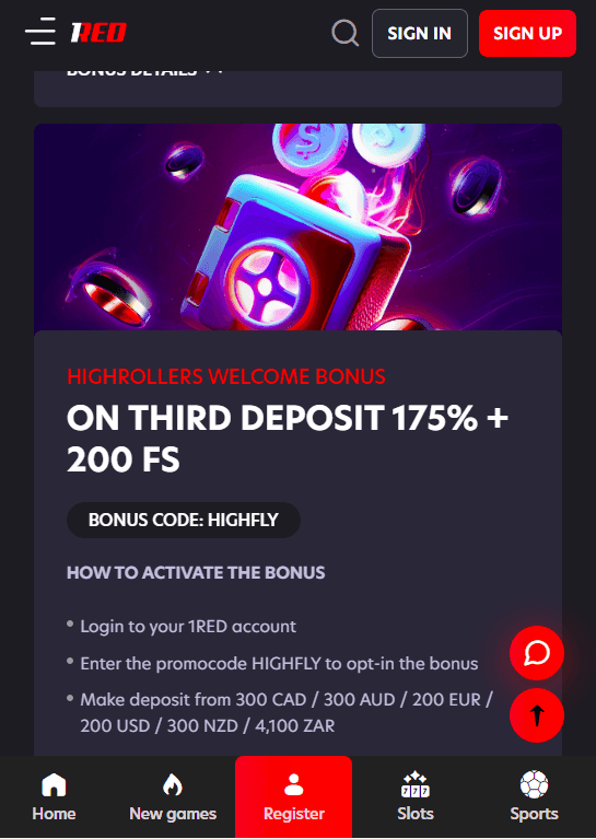 The next time high rollers make their third deposit