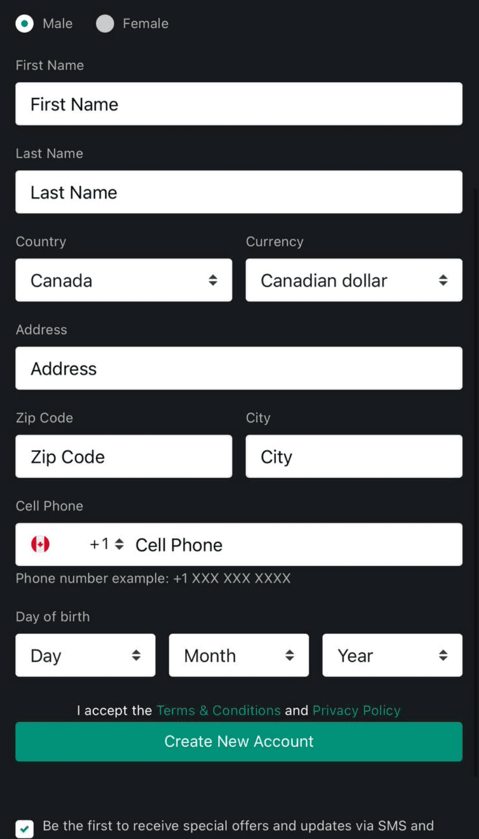Type in your first and last name