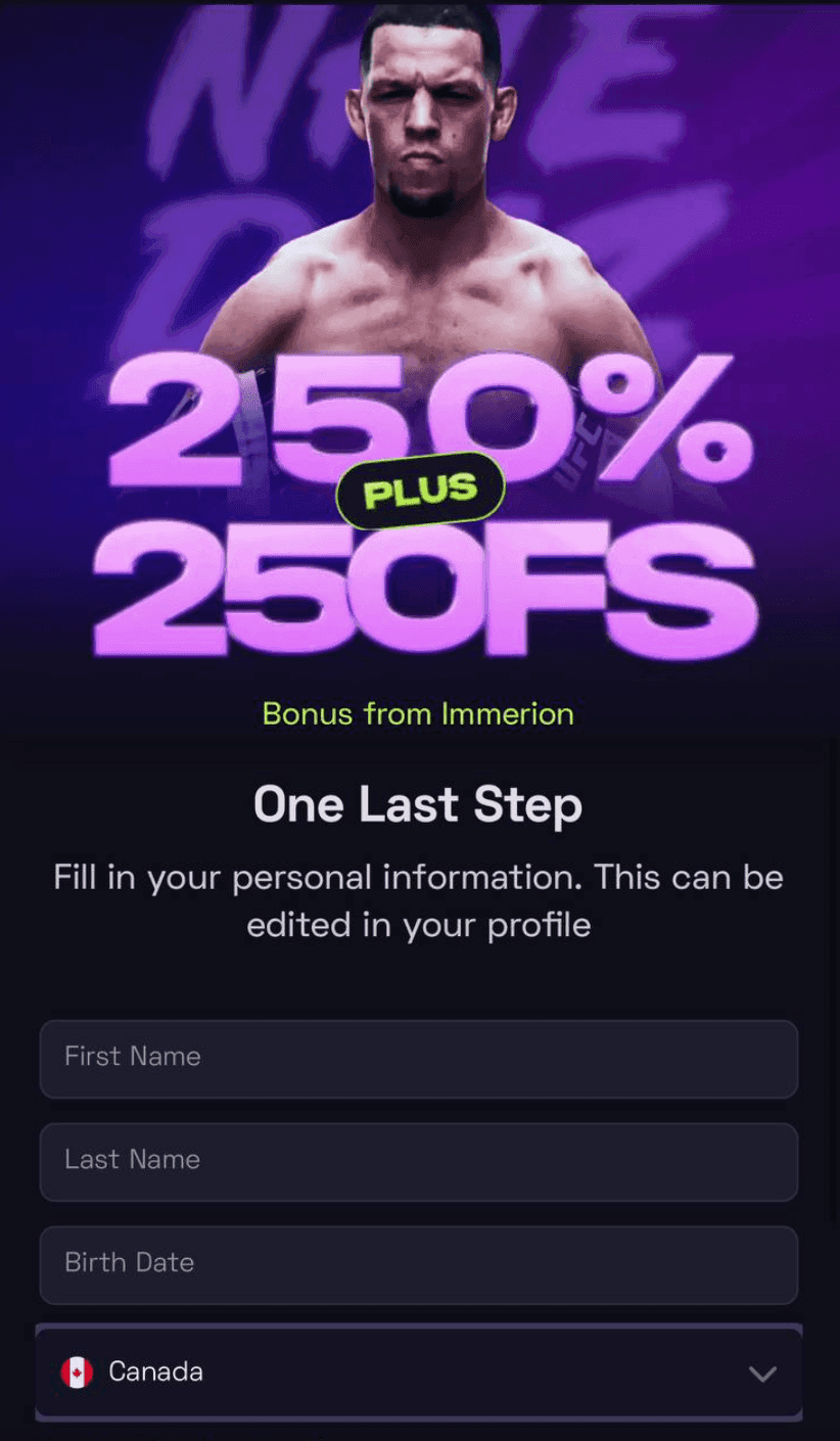 Type in your first and last name