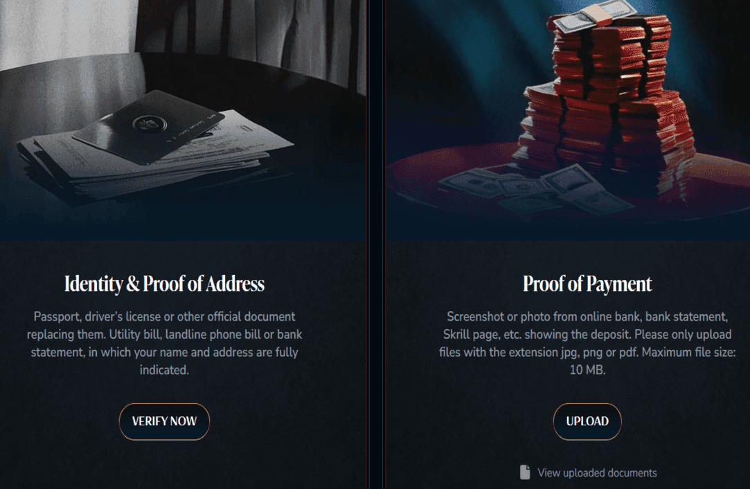 VIP Casino Verification