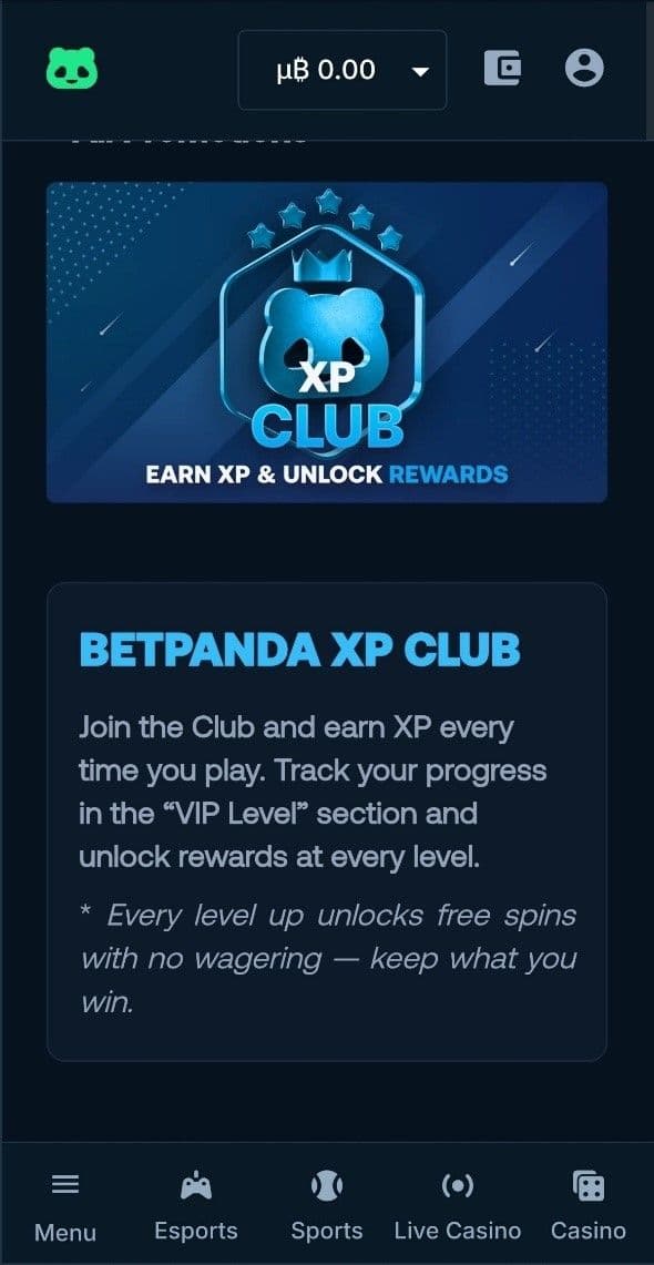 VIP Program & Exclusive Rewards from Betpanda