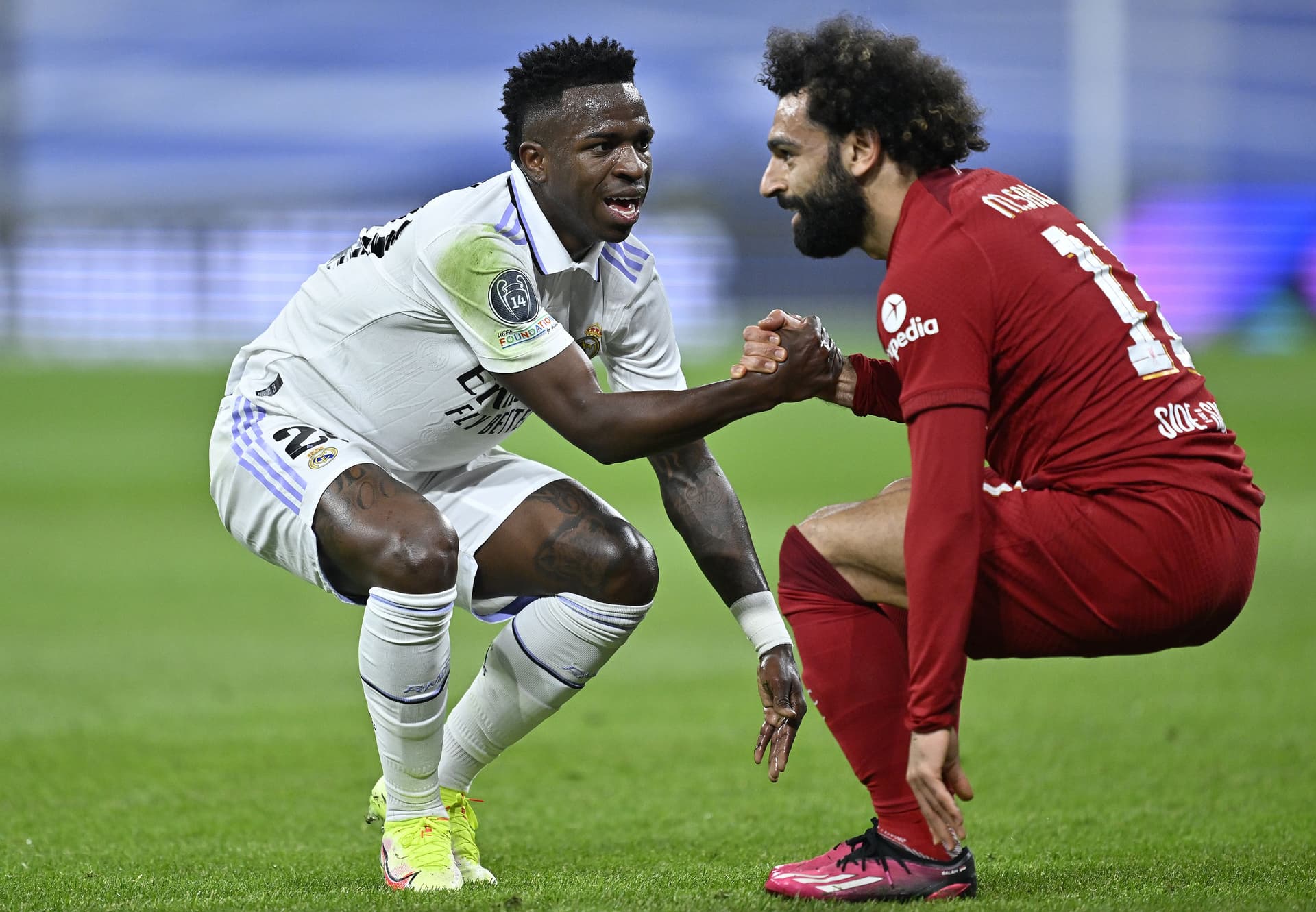 Vinicius Junior and Mohamed Salah