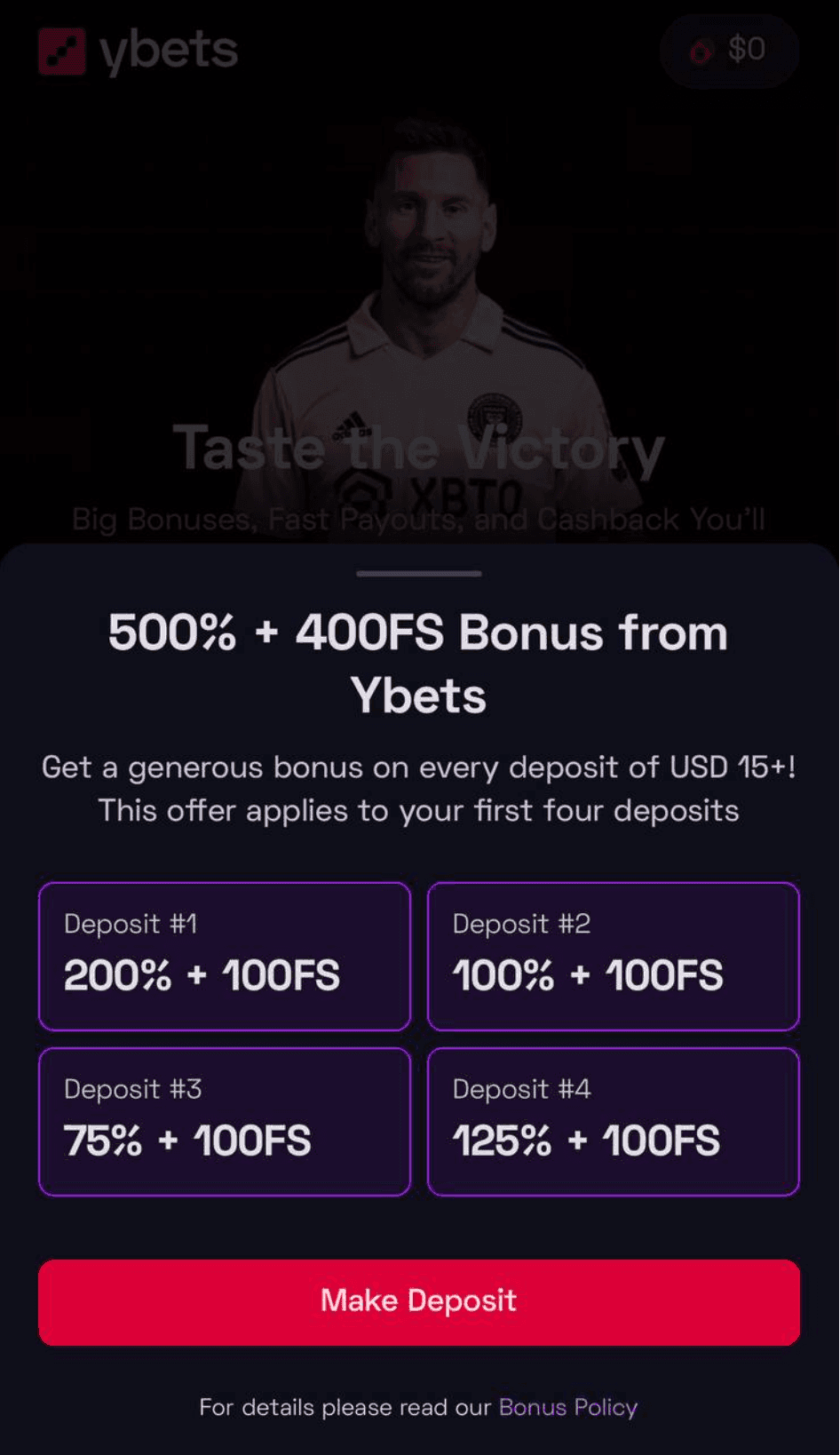Ybets Sports and Casino Welcome Bonus