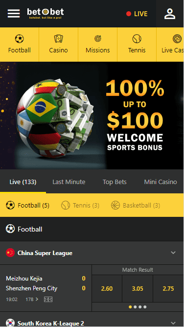bet o bet 100% up to 100