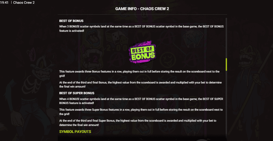 chaos crew 2 Chaos Crew 2 Bonuses and Key Features.png