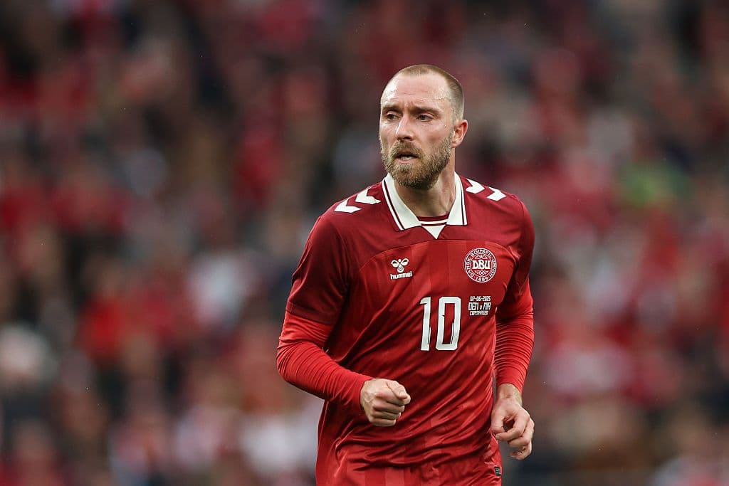 Christian Eriksen of Denmark seen during Friendly Match:...