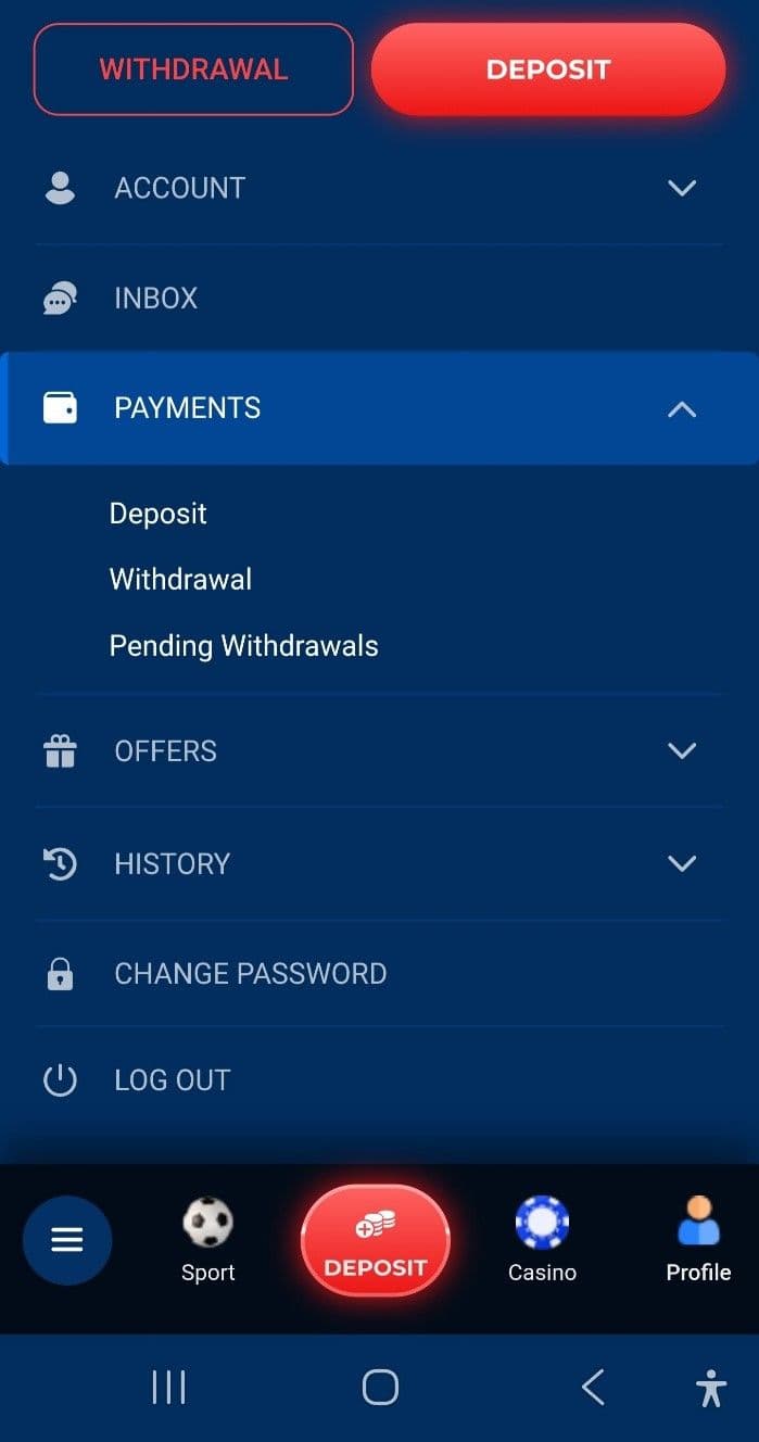 go to your Profile and click Withdraw