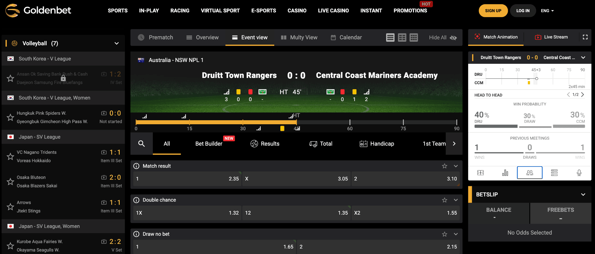 Goldenbet Live Betting & Streaming