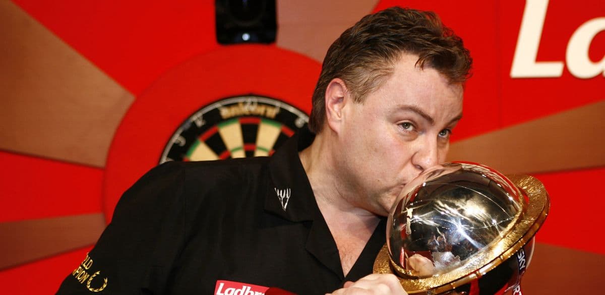 John Part kissing his trophy