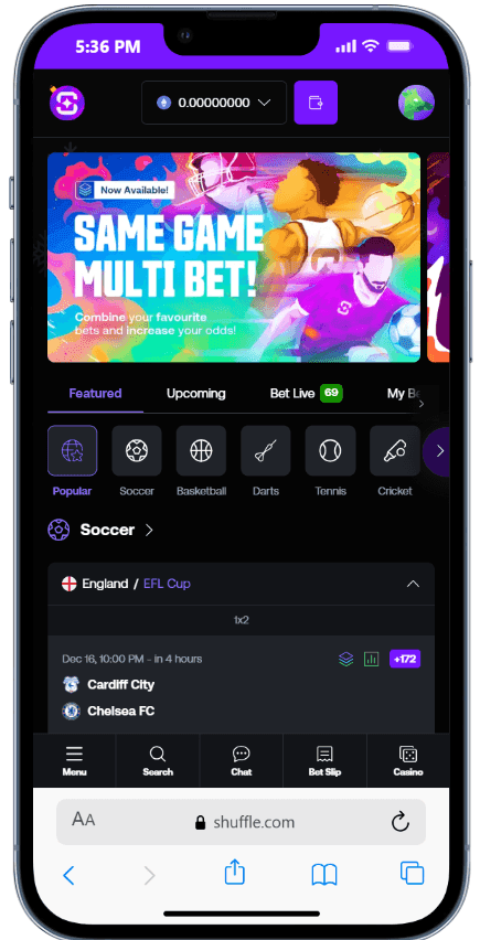 it is time to fund your account with one of the Shuffle payment methods