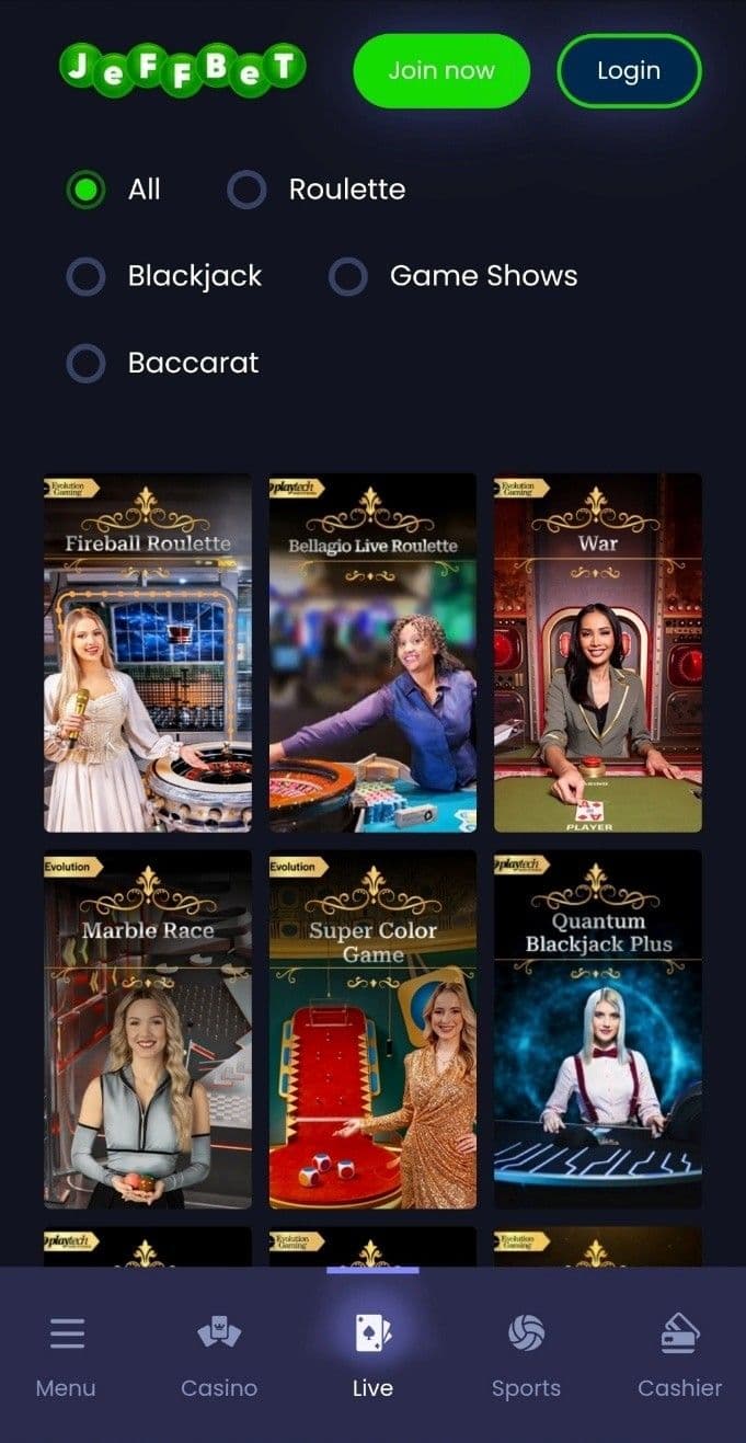 jeffbet Live Dealer Games.jpg