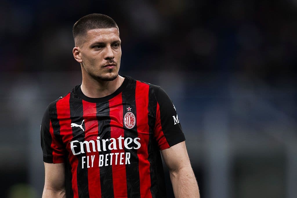 Luka Jovic of AC Milan looks on during the Serie A football...