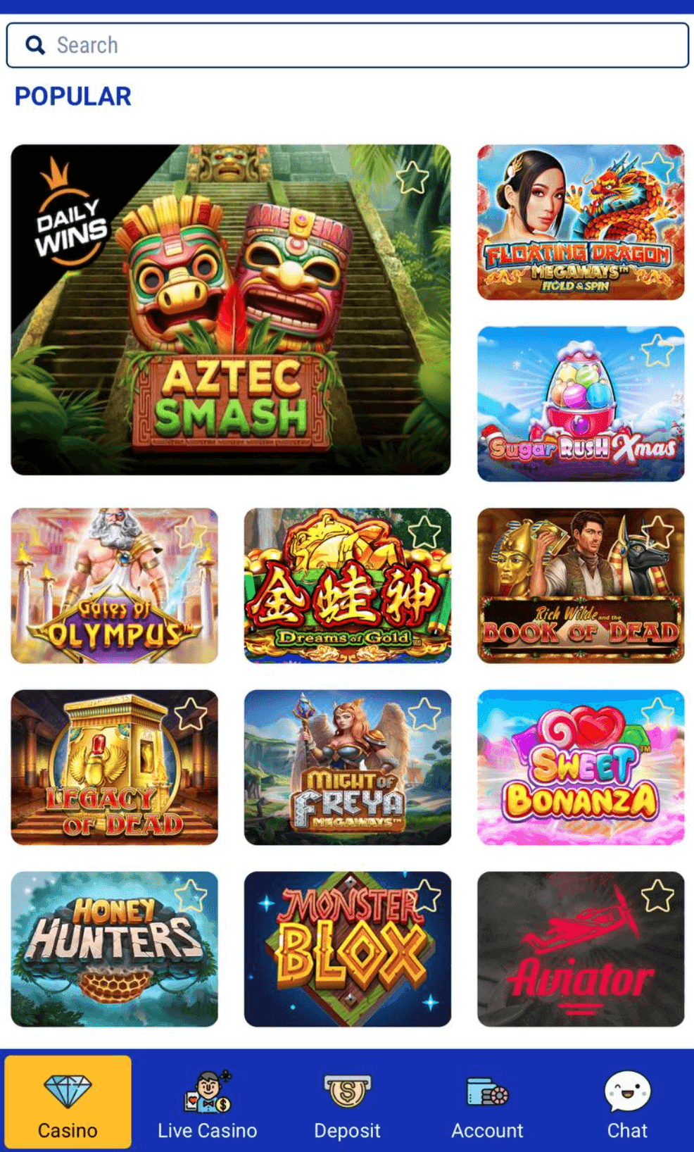 shinobibet Casino Game Selection.png